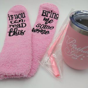 Birthday Girl Wine Tumbler & Wine Socks